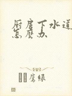 厨房下水道恶臭怎么办