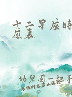 十二星座时间对应表