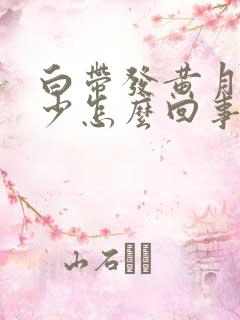 白带发黄月经量少怎么回事