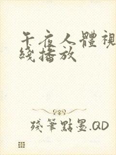 午夜人体视频在线播放