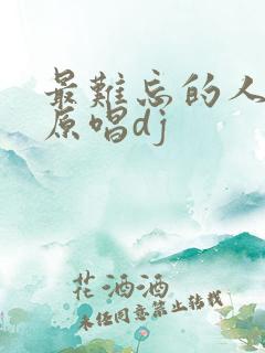 最难忘的人是你原唱dj