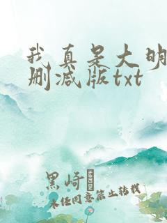 我真是大明星未删减版txt