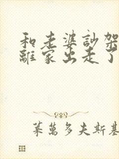 和老婆吵架老婆离家出走了怎么办