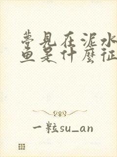 梦见在泥水里抓鱼是什么征兆