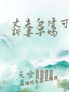 丈夫欠债可以起诉妻子吗