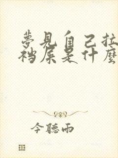 梦见自己拉一裤裆屎是什么意思