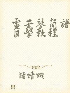 电子琴简谱入门自学教程