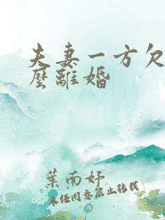 夫妻一方欠债怎么离婚