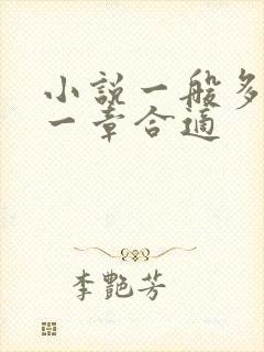 小说一般多少字一章合适