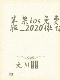 苹果ios免费版_2020微信分身