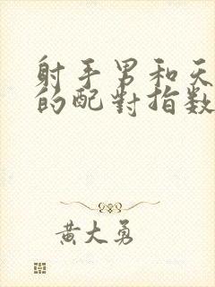 射手男和天秤女的配对指数