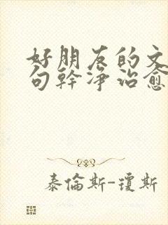 好朋友的文案短句干净治愈