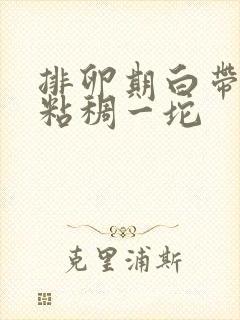 排卵期白带发黄粘稠一坨