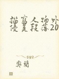 描写人物外貌的优美段落200字