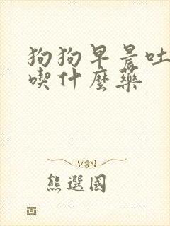 狗狗早晨吐黄水吃什么药