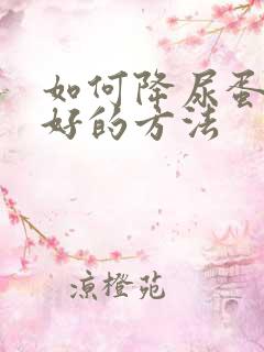 如何降尿蛋白最好的方法