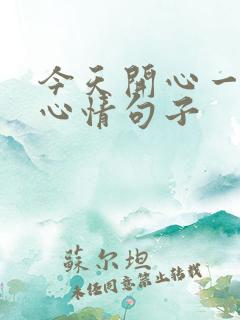 今天开心一天的心情句子