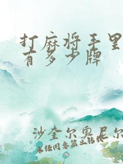 打麻将手里应该有多少牌