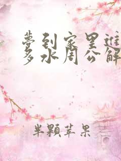 梦到家里进了好多水周公解梦