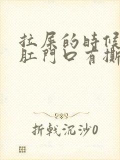 拉屎的时候觉得肛门口有撕裂的疼还有血