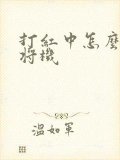 打红中怎么调麻将机