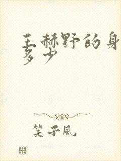 王赫野的身高是多少