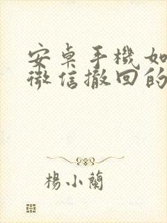 安卓手机如何看微信撤回的消息