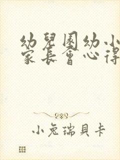 幼儿园幼小衔接家长会心得