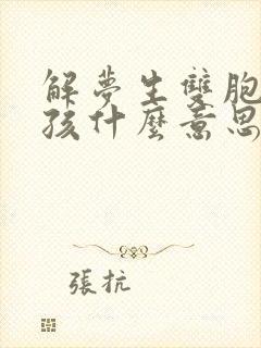 解梦生双胞胎女孩什么意思