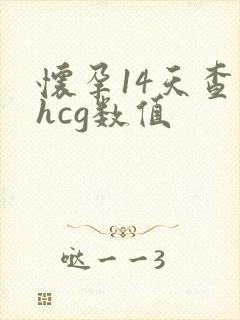 怀孕14天查血hcg数值