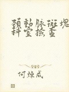 颈动脉斑块挂啥科室检查