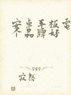 安卓平板电脑哪个品牌好