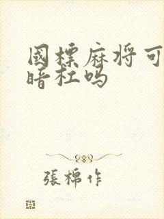 国标麻将可以抢暗杠吗