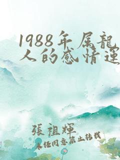 1988年属龙人的感情运势