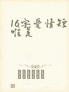 16字爱情短句唯美