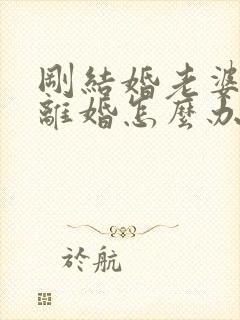 刚结婚老婆就想离婚怎么办