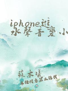 iphone进水声音变小怎么办