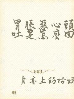 胃胀恶心头晕想吐是怎么回事