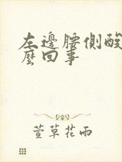 左边腰侧酸胀怎么回事