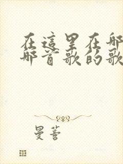 在这里在哪里是哪首歌的歌词