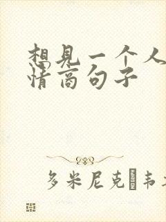 想见一个人的高情商句子