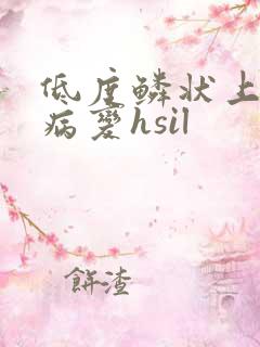 低度鳞状上皮内病变hsil