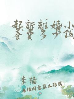 起诉离婚小孩抚养费多少钱一个月