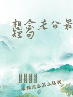 想念老公最暖心短句