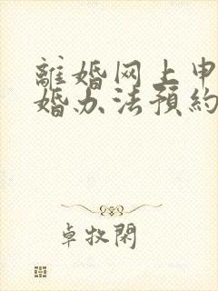 离婚网上申请离婚办法预约哪里预约