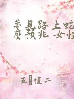 梦见路上蛇是什么预兆 女性解梦