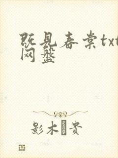既见春棠txt网盘