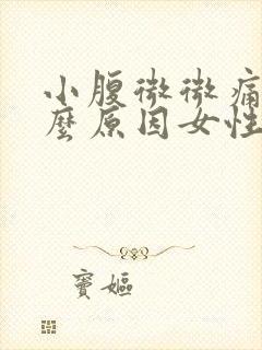 小腹微微痛是什么原因女性