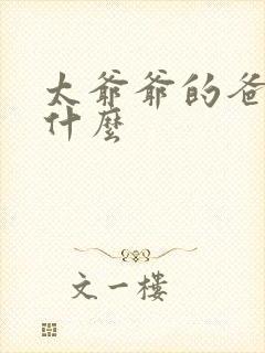 太爷爷的爸爸叫什么