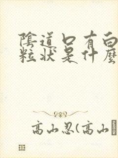 阴道口有白色颗粒状是什么